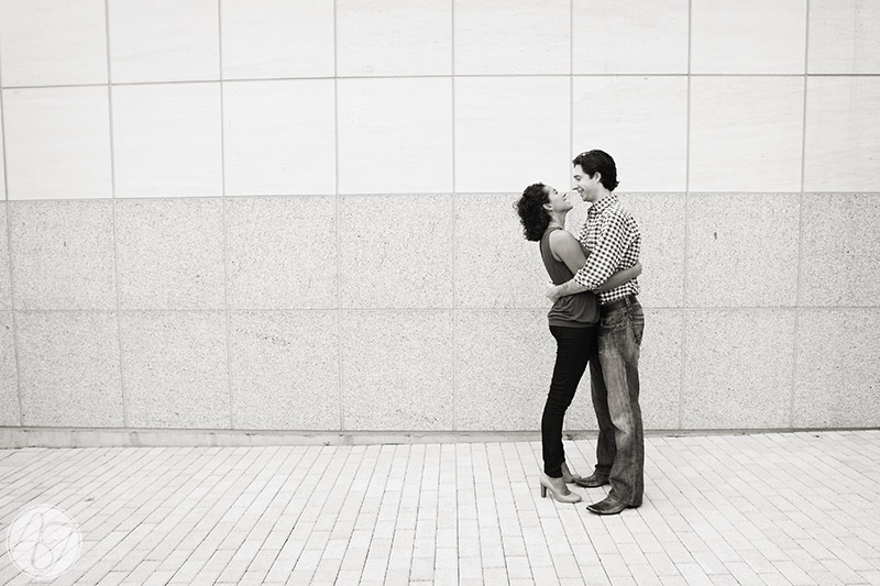 Nashville engagement session on the pedestrian bridge 1